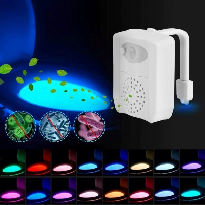 Intelligent 8-color Toilet lamp UV Ultraviolet Disinfection Bathroom Creative Lamp Led Human Induction Night Light